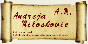 Andreja Milošković vizit kartica